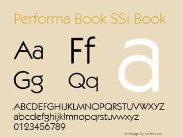 Performa Book SSi Book 001.000 Font Sample
