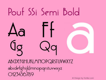 Pouf SSi Semi Bold 001.000 Font Sample