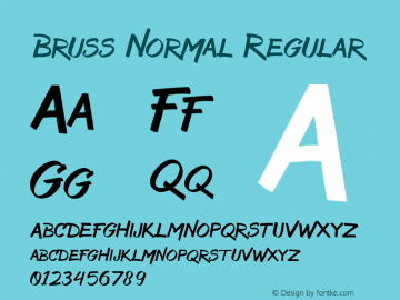 Bruss Normal Regular 1.000 Font Sample