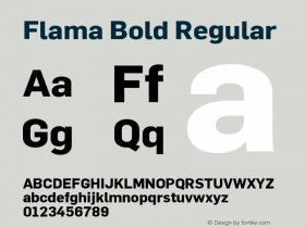 Flama Bold Regular Version 3.000图片样张