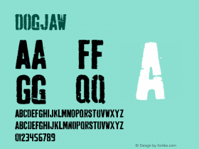 Dogjaw ☞ Version 1.001 2014;com.myfonts.easy.aerotype.dogjaw.regular.wfkit2.version.4fen图片样张