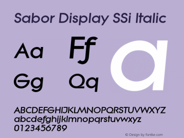 Sabor Display SSi Italic 001.001图片样张