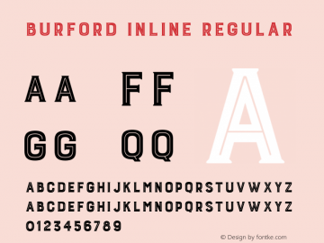 Burford Inline Regular Version 1.000 Font Sample