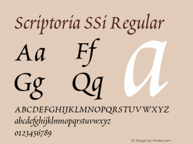 Scriptoria SSi Regular 001.000 Font Sample