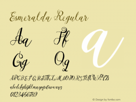 Esmeralda Regular Unknown Font Sample