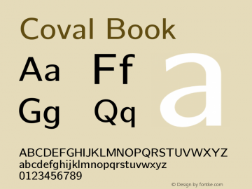 Coval Book Version 2.000; ttfautohint (v1.3)图片样张