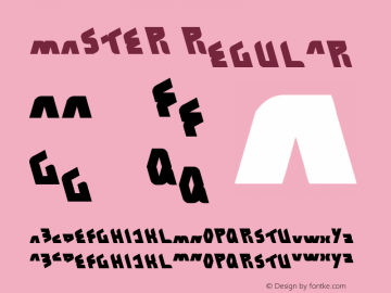 MASTER Regular Version 1.00 March 19, 2012, initial release Font Sample