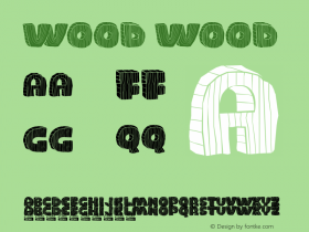 WOOD WOOD Unknown Font Sample