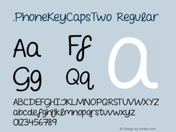 .PhoneKeyCapsTwo Regular 8.0d16e1 Font Sample