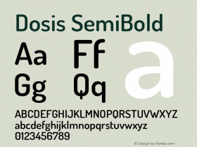 Dosis SemiBold Version 1.007图片样张