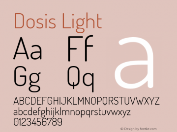 Dosis Light Version 1.007图片样张