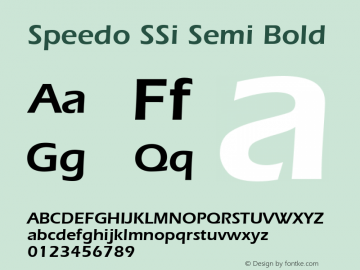 Speedo SSi Semi Bold 001.000 Font Sample