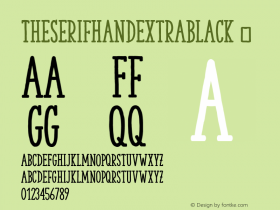 TheSerifHandExtrablack ☞ 2.000;com.myfonts.easy.la-goupil.the-serif-hand.extrablack.wfkit2.version.468C Font Sample