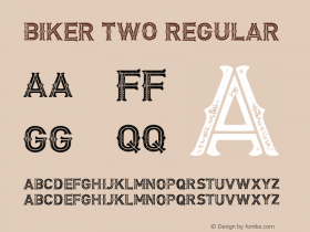 Biker Two Regular Version 1.00 February 10, 2015, initial release Font Sample