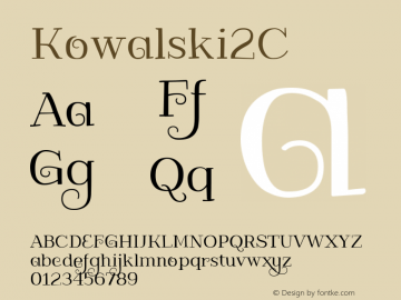 Kowalski2C ☞ Version 1.00 September 12, 2014, initial release;com.myfonts.easy.nowak.kowalski2.c.wfkit2.version.4ftY图片样张