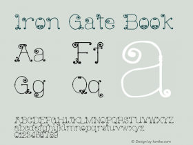 Iron Gate Book Version 1.00 November 21, 20 Font Sample