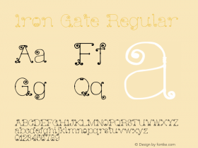 Iron Gate Regular Version 1.00 November 21, 2011, initial release, www.yourfonts.com Font Sample