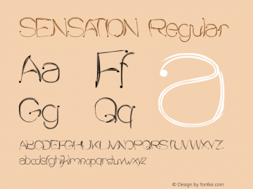 SENSATION Regular Version 1.00 May 6, 2012, initial release Font Sample