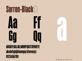 Sorren-Black ☞ 1.000;com.myfonts.easy.reserves.sorren.black.wfkit2.version.3RtE Font Sample