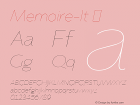 Memoire-It ☞ 1.000;com.myfonts.reserves.memoire.italic.wfkit2.3NGz图片样张