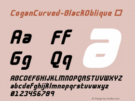 CoganCurved-BlackOblique ☞ Version 1.000;com.myfonts.easy.leandro-ribeiro-machado.cogan-curved.black-oblique.wfkit2.version.4kDk Font Sample