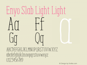 Enyo Slab Light Light Version 2.000图片样张