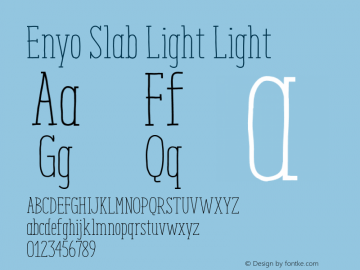 Enyo Slab Light Light Version 2.000图片样张