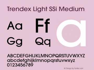 Trendex Light SSi Medium 001.000 Font Sample