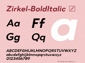 Zirkel-BoldItalic ☞ Version 1.000;PS 001.000;hotconv 1.0.70;makeotf.lib2.5.58329 DEVELOPMENT;com.myfonts.easy.ondrej-kahanek.zirkel.bold-italic.wfkit2.version.4cuy图片样张