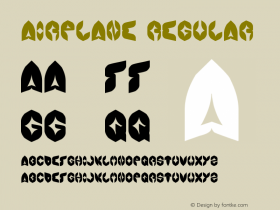 AIRPLANE Regular Version 1.00 May 14, 2012, initial release Font Sample