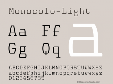 Monocolo-Light ☞ 1.000;com.myfonts.kprojects.monocolo.light.wfkit2.46Su Font Sample