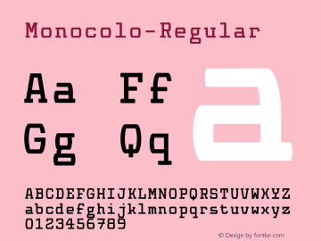 Monocolo-Regular ☞ 1.000;com.myfonts.easy.kprojects.monocolo.regular.wfkit2.version.46St Font Sample