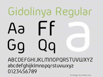 Gidolinya Regular Version 1.0.3 Font Sample