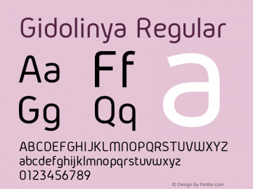 Gidolinya Regular Version 1.0.3 Font Sample