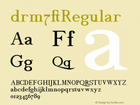 drm7 Regular Version 001.001 Font Sample