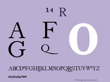 drmfigs14 Regular Version 001.001 Font Sample