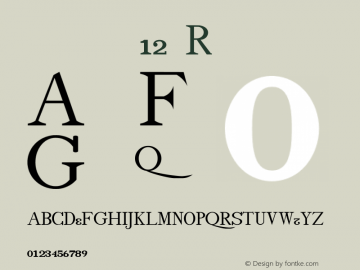 drminf12 Regular Version 001.001 Font Sample