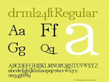 drml24 Regular Version 001.001 Font Sample