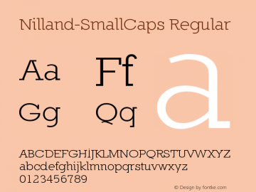 Nilland-SmallCaps Regular 1.0 2005-03-12图片样张