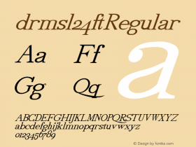 drmsl24 Regular Version 001.001 Font Sample