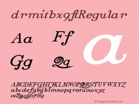 drmitbx9 Regular Version 001.001 Font Sample