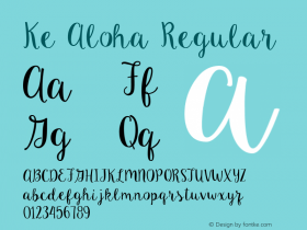 Ke Aloha Regular Version 1.0图片样张