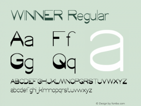 WINNER Regular Version 1.00 June 4, 2012, initial release Font Sample