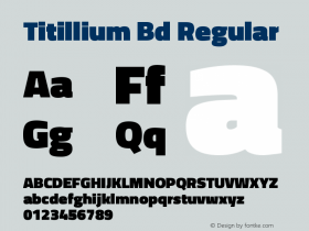 Titillium Bd Regular Version 1.000;PS 35.000;hotconv 1.0.70;makeotf.lib2.5.55311 Font Sample