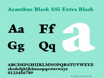 Acanthus Black SSi Extra Black 001.000 Font Sample