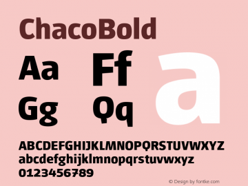 ChacoBold ☞ Version 001.000;com.myfonts.tipo.chaco.bold.wfkit2.6KD6 Font Sample