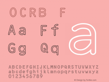 OCRB F Version 2 Font Sample