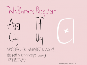 FishBones Regular Version 1.0 Font Sample