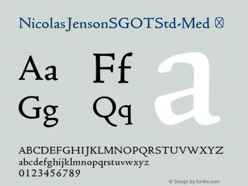 NicolasJensonSGOTStd-Med ☞ 2.620;com.myfonts.easy.spiecegraphics.nicolas-jenson-sg.medium.wfkit2.version.3uVp Font Sample