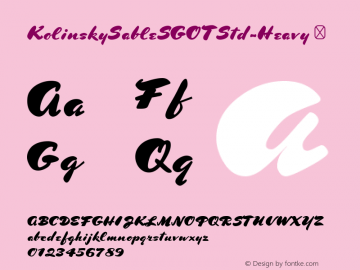 KolinskySableSGOTStd-Heavy ☞ 2.620;com.myfonts.easy.spiecegraphics.kolinsky-sable.sg-heavy.wfkit2.version.3jTk图片样张